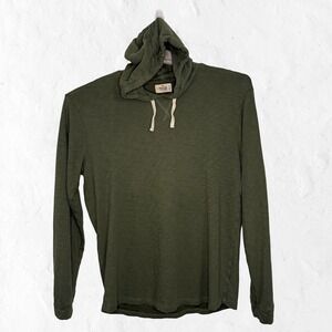 Marine Layer Hoodie Mens Large Olive Green Excellent Slub Knit Pullover